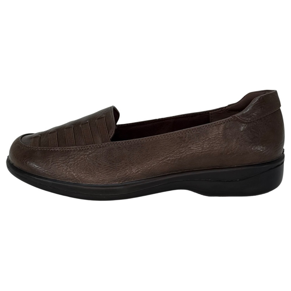 Easy Street Genesis Brown Burnished Faux Leather Womens Loafers Size 8N - Picture 3 of 13